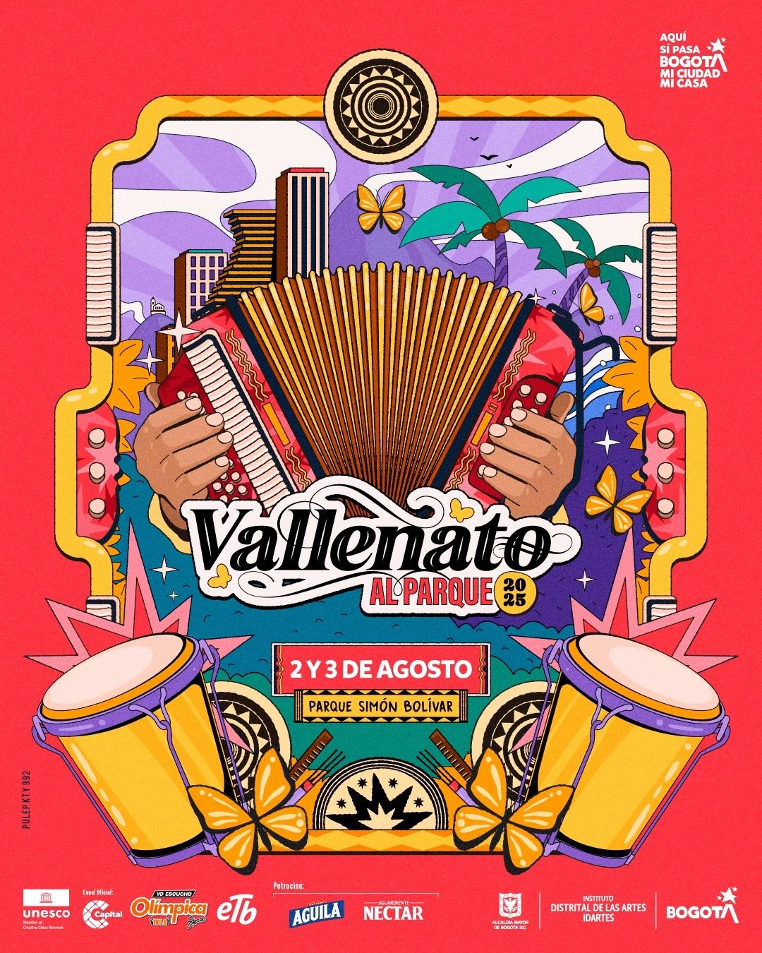 Cartel Vallenato al Parque 2025. Foto: IDARTES.
