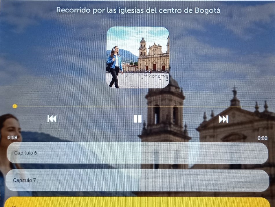 La audioguía del recorrido por las iglesias está dividida en 7 capítulos. Foto: IDT