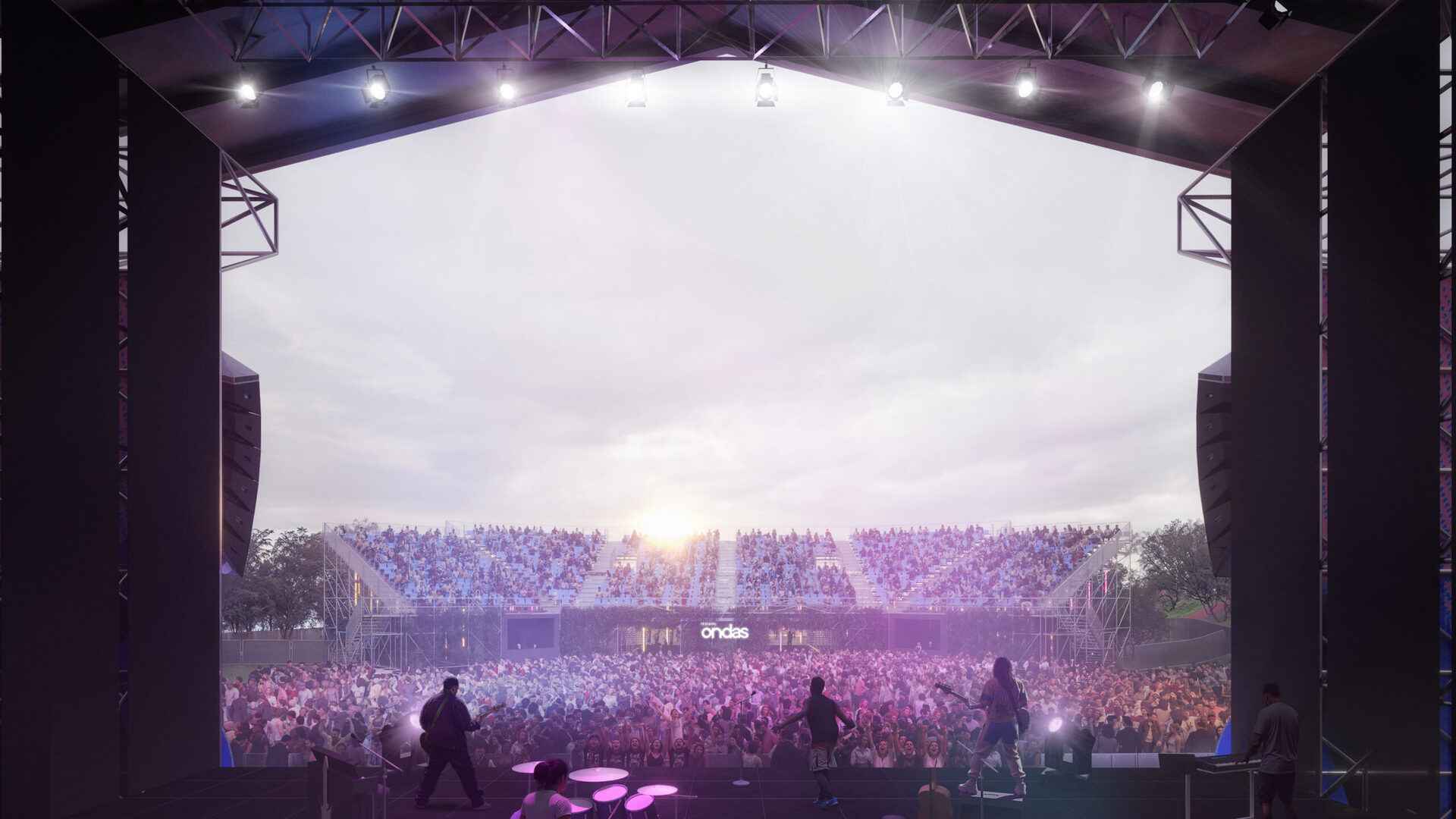 View from the stage at Ondas Festival in Bogotá. Photograph by Festival Ondas