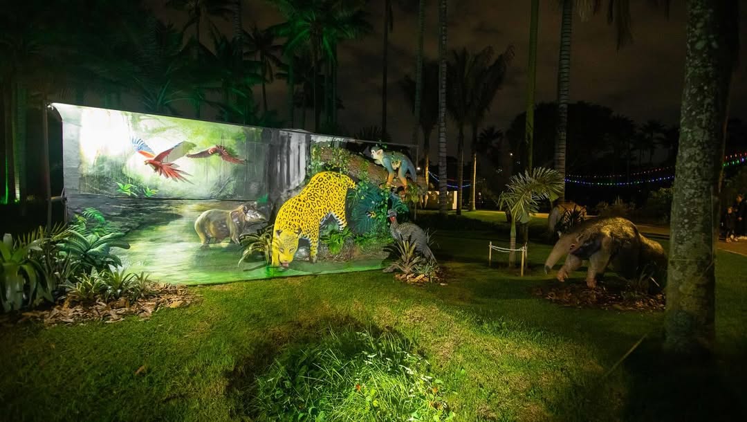 Exhibición nocturna con animales de la selva en el Jardín Botánico de Bogotá. Fotografía del Jardín Botánico.